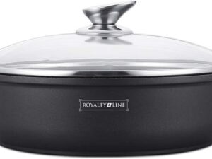 Cacerola Baja con Tapa de Cristal 28 cm