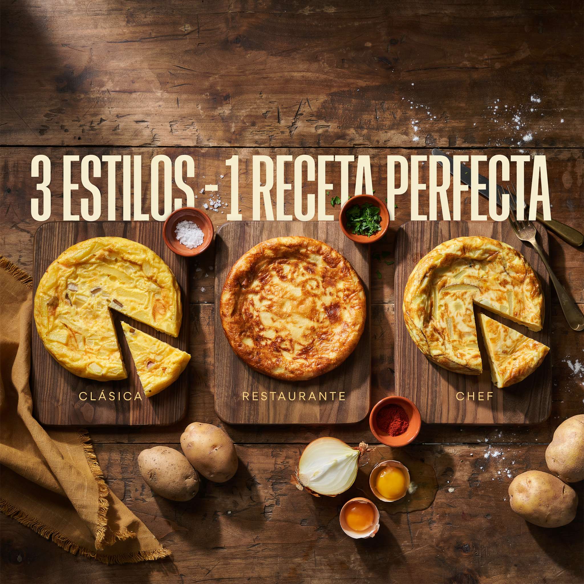 3 estilos tortilla de patata- Royalty Line Spain 3 estilos tortilla de patata- Royalty Line Spain
