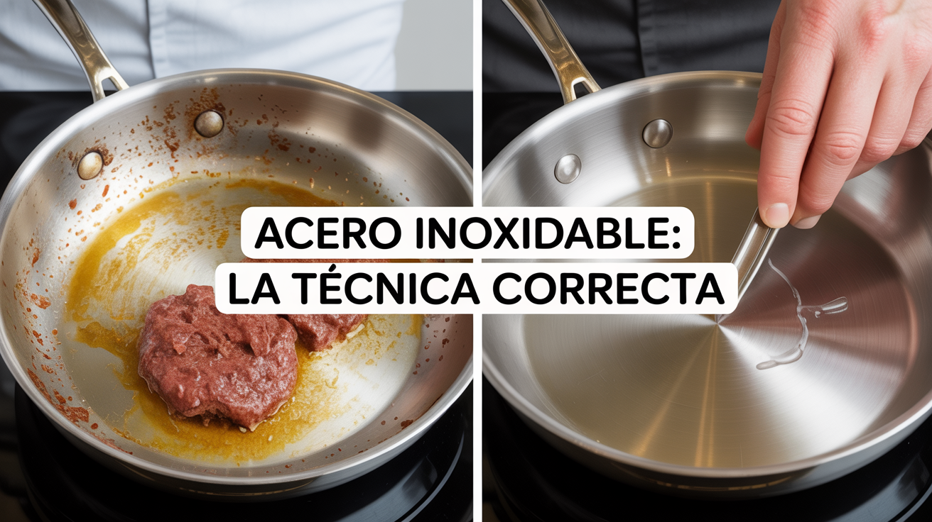 ollas acero porque se pega